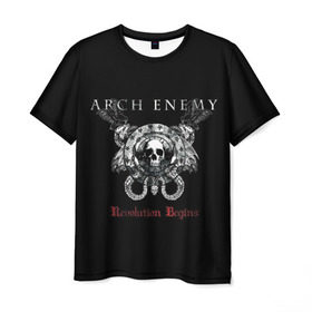 Мужская футболка 3D с принтом Arch Enemy в Белгороде, 100% полиэфир | прямой крой, круглый вырез горловины, длина до линии бедер | Тематика изображения на принте: alissa white gluz | arch enemy | алисса уайт глаз | арч энеми