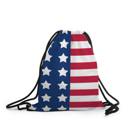 Рюкзак-мешок 3D с принтом USA Flag в Белгороде, 100% полиэстер | плотность ткани — 200 г/м2, размер — 35 х 45 см; лямки — толстые шнурки, застежка на шнуровке, без карманов и подкладки | star | usa | америка | белый | звезды | красный | линии | полосы | популярные | синий | сша | триколор | туристические | флаг | цвет | штаты
