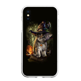 Чехол для iPhone XS Max матовый с принтом Ведьмин котенок в Белгороде, Силикон | Область печати: задняя сторона чехла, без боковых панелей | jack | ведьма | кот | котенок | кошка | тыква | хэллоуин