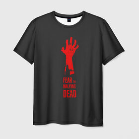 Мужская футболка 3D с принтом Бойтесь ходячих мертвецов 3 в Белгороде, 100% полиэфир | прямой крой, круглый вырез горловины, длина до линии бедер | 