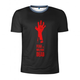 Мужская футболка 3D спортивная с принтом Бойтесь ходячих мертвецов 3 в Белгороде, 100% полиэстер с улучшенными характеристиками | приталенный силуэт, круглая горловина, широкие плечи, сужается к линии бедра | 