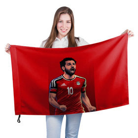 Флаг 3D с принтом Мохамед Салах в Белгороде, 100% полиэстер | плотность ткани — 95 г/м2, размер — 67 х 109 см. Принт наносится с одной стороны | mohamed salah ghaly | ливерпуль | мохаммед салах хамед гали | сборная египта | спорт | футбол