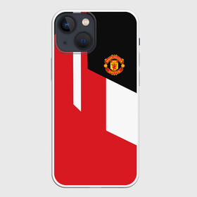 Чехол для iPhone 13 mini с принтом Manchester United 2018 New в Белгороде,  |  | emirates | fc | manchester united | абстракция | геометрия | зож | клуб | линии | манчестер юнайтед | модные | мяч | россии | спорт | спортивные | стиль | тренды | футбол | футбольный клуб | экстрим | эмблема