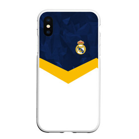 Чехол для iPhone XS Max матовый с принтом Real Madrid 2018 New в Белгороде, Силикон | Область печати: задняя сторона чехла, без боковых панелей | emirates | fc | real madrid | клуб | мяч | реал мадрид