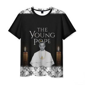 Мужская футболка 3D с принтом Молодой Папа | The Young Pope в Белгороде, 100% полиэфир | прямой крой, круглый вырез горловины, длина до линии бедер | the young pope | молодой папа
