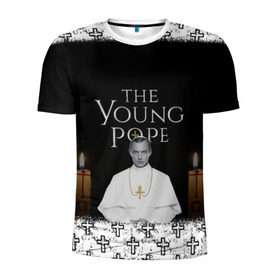 Мужская футболка 3D спортивная с принтом Молодой Папа | The Young Pope в Белгороде, 100% полиэстер с улучшенными характеристиками | приталенный силуэт, круглая горловина, широкие плечи, сужается к линии бедра | the young pope | молодой папа