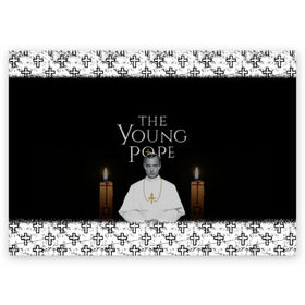 Поздравительная открытка с принтом Молодой Папа | The Young Pope в Белгороде, 100% бумага | плотность бумаги 280 г/м2, матовая, на обратной стороне линовка и место для марки
 | the young pope | молодой папа