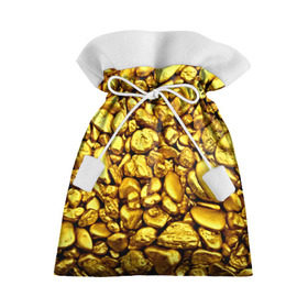 Подарочный 3D мешок с принтом Золотые камешки в Белгороде, 100% полиэстер | Размер: 29*39 см | abstraction | gold | rich | texture | богатство | золотая абстракция | золото | кубики | текстура