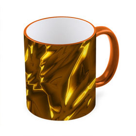 Кружка 3D с принтом Золотые разводы в Белгороде, керамика | ёмкость 330 мл | abstraction | gold | rich | texture | богатство | золотая абстракция | золото | кубики | текстура