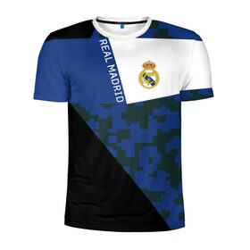Мужская футболка 3D спортивная с принтом Real Madrid 2018 Sport Version в Белгороде, 100% полиэстер с улучшенными характеристиками | приталенный силуэт, круглая горловина, широкие плечи, сужается к линии бедра | Тематика изображения на принте: emirates | fc | real madrid | клуб | мяч | реал мадрид