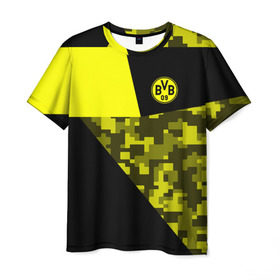 Мужская футболка 3D с принтом Borussia Dortmund 2018 Sport в Белгороде, 100% полиэфир | прямой крой, круглый вырез горловины, длина до линии бедер | боруссия | дортмунд