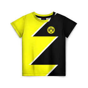 Детская футболка 3D с принтом Borussia Dortmund 2018 Storm в Белгороде, 100% гипоаллергенный полиэфир | прямой крой, круглый вырез горловины, длина до линии бедер, чуть спущенное плечо, ткань немного тянется | боруссия | дортмунд