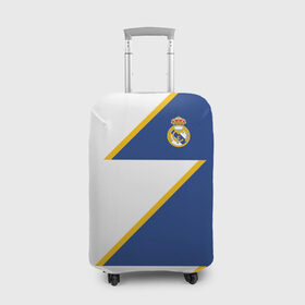 Чехол для чемодана 3D с принтом Real Madrid 2018 Storm в Белгороде, 86% полиэфир, 14% спандекс | двустороннее нанесение принта, прорези для ручек и колес | emirates | fc | real madrid | абстракция | геометрия | линии | реал мадрид | спорт | спортивные | футбол | футбольный клуб | эмблема