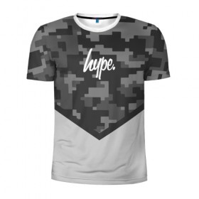 Мужская футболка 3D спортивная с принтом Hype Military #3 в Белгороде, 100% полиэстер с улучшенными характеристиками | приталенный силуэт, круглая горловина, широкие плечи, сужается к линии бедра | Тематика изображения на принте: 