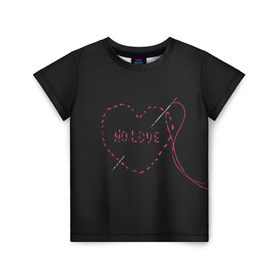 Детская футболка 3D с принтом Face / No Love / Фэйс в Белгороде, 100% гипоаллергенный полиэфир | прямой крой, круглый вырез горловины, длина до линии бедер, чуть спущенное плечо, ткань немного тянется | rap | рэпер | фейс | фэйс