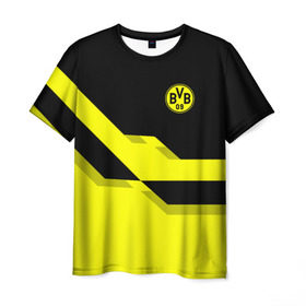Мужская футболка 3D с принтом FC Borussia Dortmund 2018 в Белгороде, 100% полиэфир | прямой крой, круглый вырез горловины, длина до линии бедер | Тематика изображения на принте: боруссия | дортмунд