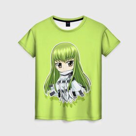 Женская футболка 3D с принтом Code Geass - С.С. в Белгороде, 100% полиэфир ( синтетическое хлопкоподобное полотно) | прямой крой, круглый вырез горловины, длина до линии бедер | гиас | код гиас | лилуш | сиси