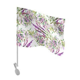 Флаг для автомобиля с принтом Лаванда в Белгороде, 100% полиэстер | Размер: 30*21 см | vppdgryphon | арт | лаванда | лес | тропики | франция | цветок | цветы