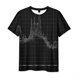Мужская футболка 3D с принтом diagram в Белгороде, 100% полиэфир | прямой крой, круглый вырез горловины, длина до линии бедер | technology | график | черный