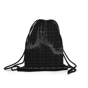 Рюкзак-мешок 3D с принтом diagram в Белгороде, 100% полиэстер | плотность ткани — 200 г/м2, размер — 35 х 45 см; лямки — толстые шнурки, застежка на шнуровке, без карманов и подкладки | technology | график | черный