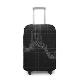 Чехол для чемодана 3D с принтом diagram в Белгороде, 86% полиэфир, 14% спандекс | двустороннее нанесение принта, прорези для ручек и колес | technology | график | черный