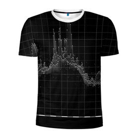 Мужская футболка 3D спортивная с принтом diagram в Белгороде, 100% полиэстер с улучшенными характеристиками | приталенный силуэт, круглая горловина, широкие плечи, сужается к линии бедра | technology | график | черный