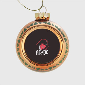 Стеклянный ёлочный шар с принтом Чёрт AC/DC в Белгороде, Стекло | Диаметр: 80 мм | ac dc | acdc | ангус янг | блюз рок | крис слэйд | рок группа | рок н ролл | стиви янг | хард рок | эксл роуз