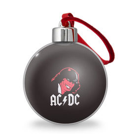Ёлочный шар с принтом Чёрт AC/DC в Белгороде, Пластик | Диаметр: 77 мм | ac dc | acdc | ангус янг | блюз рок | крис слэйд | рок группа | рок н ролл | стиви янг | хард рок | эксл роуз