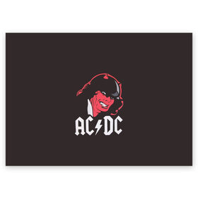 Поздравительная открытка с принтом Чёрт AC/DC в Белгороде, 100% бумага | плотность бумаги 280 г/м2, матовая, на обратной стороне линовка и место для марки
 | ac dc | acdc | ангус янг | блюз рок | крис слэйд | рок группа | рок н ролл | стиви янг | хард рок | эксл роуз