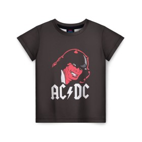 Детская футболка 3D с принтом Чёрт AC/DC в Белгороде, 100% гипоаллергенный полиэфир | прямой крой, круглый вырез горловины, длина до линии бедер, чуть спущенное плечо, ткань немного тянется | ac dc | acdc | ангус янг | блюз рок | крис слэйд | рок группа | рок н ролл | стиви янг | хард рок | эксл роуз