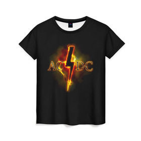 Женская футболка 3D с принтом AC/DC огонь в Белгороде, 100% полиэфир ( синтетическое хлопкоподобное полотно) | прямой крой, круглый вырез горловины, длина до линии бедер | ac dc | acdc | ангус янг | блюз рок | крис слэйд | надпись | рок группа | рок н ролл | стиви янг | хард рок | эксл роуз