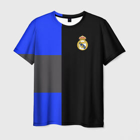Мужская футболка 3D с принтом Real Madrid 2018 Black Version в Белгороде, 100% полиэфир | прямой крой, круглый вырез горловины, длина до линии бедер | Тематика изображения на принте: emirates | fc | real madrid | клуб | мяч | реал мадрид