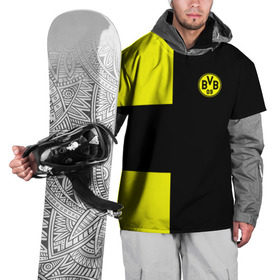 Накидка на куртку 3D с принтом FC Borussia Dortmund Black в Белгороде, 100% полиэстер |  | боруссия | дортмунд