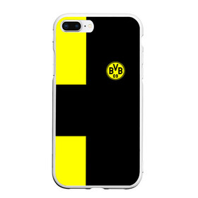 Чехол для iPhone 7Plus/8 Plus матовый с принтом FC Borussia Dortmund Black в Белгороде, Силикон | Область печати: задняя сторона чехла, без боковых панелей | боруссия | дортмунд