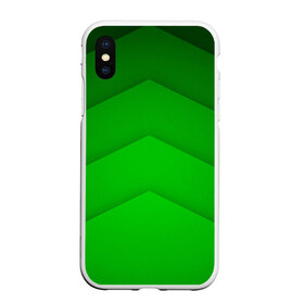 Чехол для iPhone XS Max матовый с принтом GREEN STRIPES ЗЕЛЁНЫЕ ПОЛОСЫ в Белгороде, Силикон | Область печати: задняя сторона чехла, без боковых панелей | Тематика изображения на принте: абстракция | геометрия | зеленый | модные.мода | пирамиды | полосы.линии | тренды | треугольники | узоры