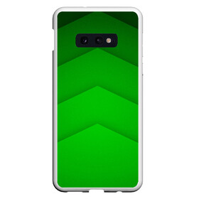 Чехол для Samsung S10E с принтом GREEN STRIPES ЗЕЛЁНЫЕ ПОЛОСЫ в Белгороде, Силикон | Область печати: задняя сторона чехла, без боковых панелей | абстракция | геометрия | зеленый | модные.мода | пирамиды | полосы.линии | тренды | треугольники | узоры