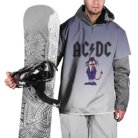 Накидка на куртку 3D с принтом AC/DC чертенок в Белгороде, 100% полиэстер |  | 