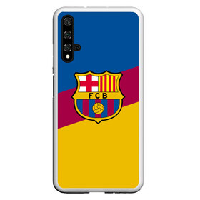 Чехол для Honor 20 с принтом FC Barcelona 2018 Colors в Белгороде, Силикон | Область печати: задняя сторона чехла, без боковых панелей | fc | fc barcelona | fcb | fly emirates | ronaldo | абстракция | барселона | геометрия | зож | клуб | линии | месси | модные | мяч | реал мадрид | спорт | спортивные | тренды | футбол | футбольный клуб | эмблема