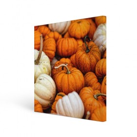 Холст квадратный с принтом тыквы в Белгороде, 100% ПВХ |  | halloween | дача | овощи | октябрь | оранжевый | осень | сентябрь | тыква | хеллуин