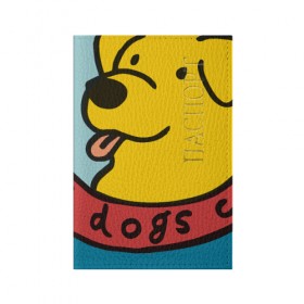 Обложка для паспорта матовая кожа с принтом Год собаки в Белгороде, натуральная матовая кожа | размер 19,3 х 13,7 см; прозрачные пластиковые крепления | Тематика изображения на принте: 