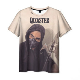 Мужская футболка 3D с принтом Dizaster в Белгороде, 100% полиэфир | прямой крой, круглый вырез горловины, длина до линии бедер | dizaster | king of the dot | oxxxymiron | versus | versus battle | батл рэп | дизастер | окимирон