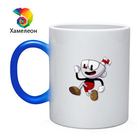 Кружка хамелеон с принтом Cuphead в Белгороде, керамика | меняет цвет при нагревании, емкость 330 мл | Тематика изображения на принте: cuphead