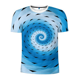 Мужская футболка 3D спортивная с принтом Галлюцинация Спираль в Белгороде, 100% полиэстер с улучшенными характеристиками | приталенный силуэт, круглая горловина, широкие плечи, сужается к линии бедра | линии | узоры