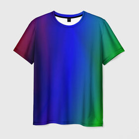 Мужская футболка 3D с принтом Цветной градиент в Белгороде, 100% полиэфир | прямой крой, круглый вырез горловины, длина до линии бедер | абстракция | градиент | зеленый | модные | розовый | синий | цвет | цветные | яркие