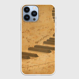 Чехол для iPhone 13 Pro Max с принтом Клавиши пианино в Белгороде,  |  | для | до | клавиши | ля | мелодия | ми | музыка | музыканта | ноты | оркестр | пианино | подарок | ре | рояль | си | соль | стан | фа