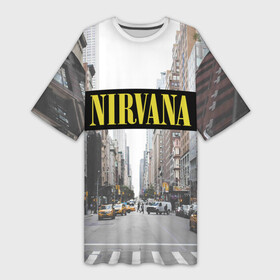 Платье-футболка 3D с принтом Nirvana в Белгороде,  |  | nirvana