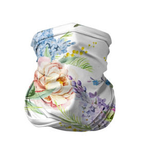 Бандана-труба 3D с принтом Сирень и Пионы в Белгороде, 100% полиэстер, ткань с особыми свойствами — Activecool | плотность 150‒180 г/м2; хорошо тянется, но сохраняет форму | арт | краска | пион | пионы | прикольные | сирень | тропики | цветные | цветок | цветы