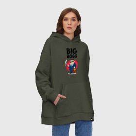 Худи SuperOversize хлопок с принтом Big Boss / Начальник в Белгороде, 70% хлопок, 30% полиэстер, мягкий начес внутри | карман-кенгуру, эластичная резинка на манжетах и по нижней кромке, двухслойный капюшон
 | бизнес | большой | бос | босс | главный | деловой | директор | коллега | компания | лучший | любимый | менеджер | начальник | основатель | пиджак | руководитель | русский | создатель | сотрудник | труд