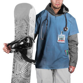 Накидка на куртку 3D с принтом Костюм врача в Белгороде, 100% полиэстер |  | больница | врач | градусник | доктор | интерн | клиника | медбрат | медсестра | поликлиника | стетоскоп | фонендоскоп