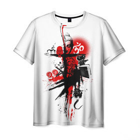 Мужская футболка 3D с принтом Треш полька Будда в Белгороде, 100% полиэфир | прямой крой, круглый вырез горловины, длина до линии бедер | будда | тату | треш полька